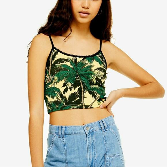 Topshop Tops - Topshop Palm tree Print camisole top size 8